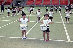 運動会予行１　　年長組　鼓笛・A・B