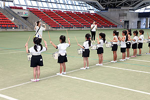 運動会予行１　　年長組　鼓笛・A・B