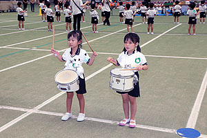 運動会予行１　　年長組　鼓笛・A・B