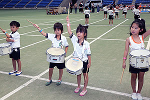 運動会予行１　　年長組　鼓笛・A・B