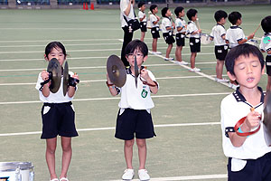 運動会予行１　　年長組　鼓笛・A・B