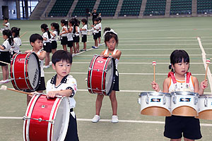 運動会予行１　　年長組　鼓笛・A・B