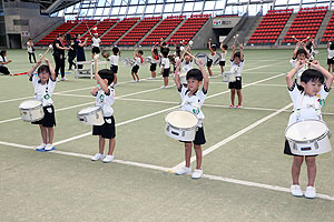 運動会予行１　　年長組　鼓笛・A・B