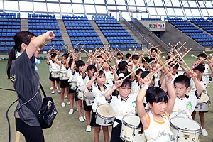 運動会予行１　　年長組　鼓笛・A・B