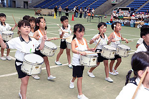 運動会予行１　　年長組　鼓笛・A・B