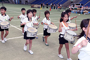 運動会予行１　　年長組　鼓笛・A・B