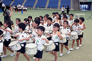 運動会予行１　　年長組　鼓笛・A・B