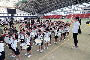 運動会予行１　　年長組　鼓笛・A・B