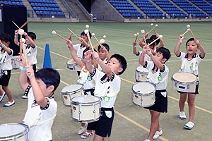 運動会予行１　　年長組　鼓笛・A・B