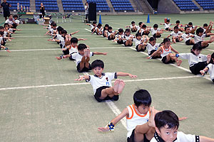 運動会予行3　　　年長組　組体操