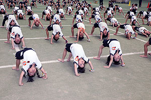 運動会予行3　　　年長組　組体操