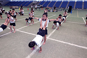 運動会予行3　　　年長組　組体操