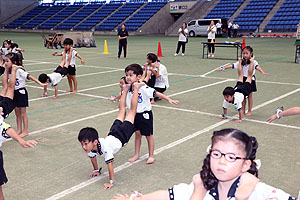 運動会予行3　　　年長組　組体操