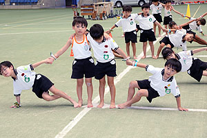 運動会予行3　　　年長組　組体操