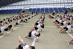 運動会予行3　　　年長組　組体操