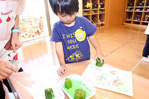 野菜スタンプ　　あひる