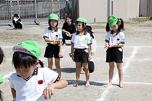 運動会の組体操活動　年長組