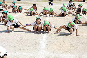 運動会の組体操活動　年長組