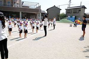 運動会の組体操活動　年長組