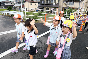 お散歩へでかけました　ひまわり・きりん