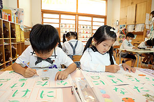 習字教室がありました　年長組