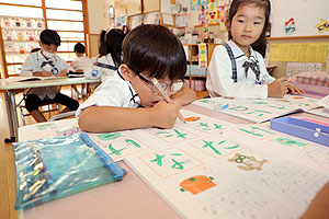 習字教室がありました　年長組