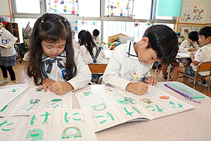 習字教室がありました　年長組