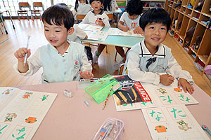 習字教室がありました　年長組