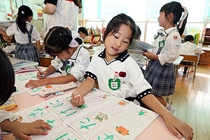 習字教室がありました　年長組