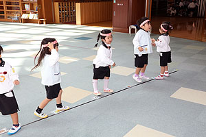 リズムフェスティバル園内予行　年少Aチーム