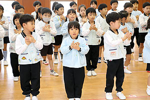 歌・カスタの予行が行われました　年長組