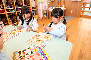 名前の練習頑張っています　ことり