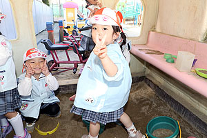 元気いっぱい園庭遊び　年少Aチーム・年中組　NO.1