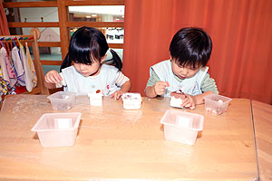 ケーキの制作　ひよこ