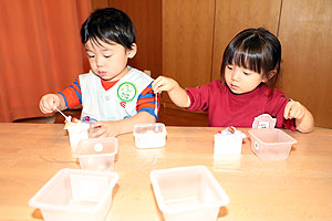 ケーキの制作　ひよこ