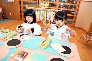 リズムフェスティバルの招待状　ぱんだ・ことり・きりん