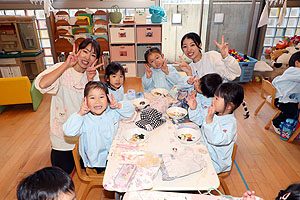 もちつき大会　きりん・ぱんだ・こあら ・ひよこ