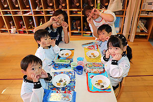 もちつき大会　うさぎ・りす・ことり ・あひる