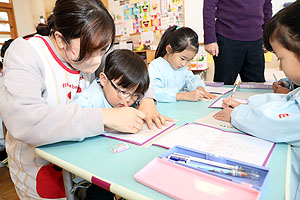 習字教室がありました　年長組