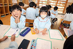 習字教室がありました　年長組