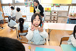 雪だるまの制作　ひまわり