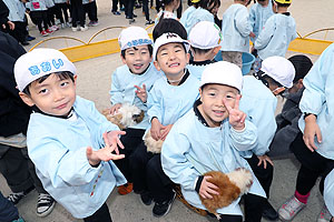 ふれあい動物園　たのしかったね　年中組　ひよこ・あひる　NO.1