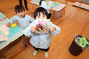 年賀状の制作　ことり