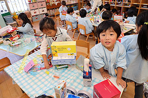 廃材で自由制作　ぱんだ