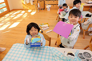 廃材で自由制作　ぱんだ