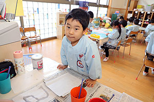 書き初めごっこ　ばら