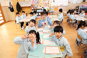 書初め大会　がんばりました　年長組　NO.2