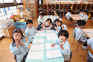 書初め大会　がんばりました　年長組　NO.2