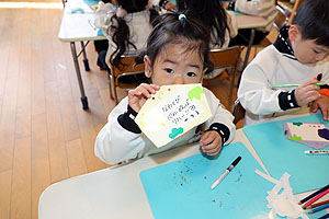 絵馬の制作　たんぽぽ