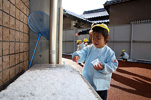 雪遊び　楽しかったね　あひる